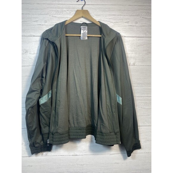 Adidas Dark Green Track Suit Zip Jacket Men's XL Lightweight Outdoor Mid Weight - Picture 2 of 6